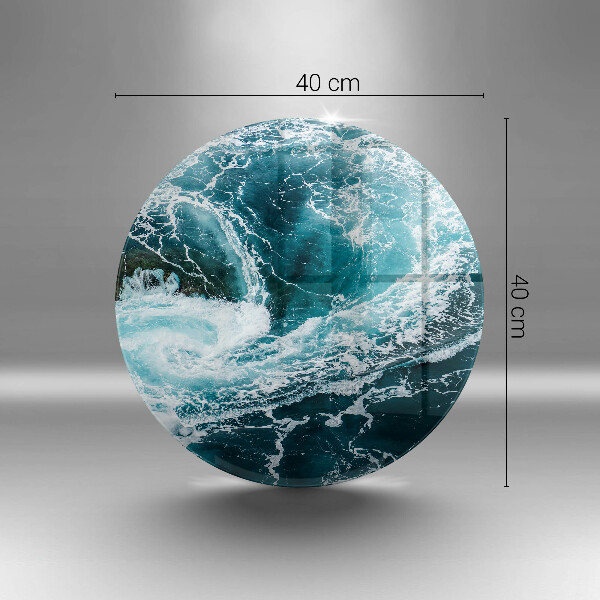 Tagliere in vetro temperato Onde d'acqua schiumose