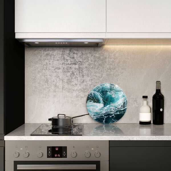 Tagliere in vetro temperato Onde d'acqua schiumose