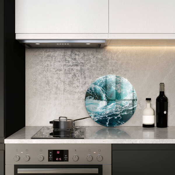 Tagliere in vetro temperato Onde d'acqua schiumose