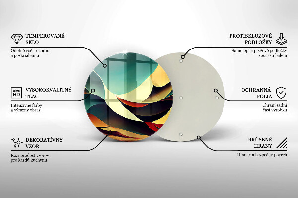 Tagliere in vetro temperato Astrazione della forma