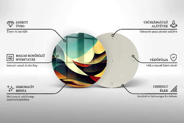 Tagliere in vetro temperato Astrazione della forma
