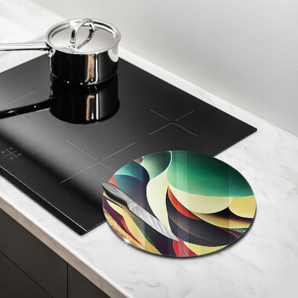 Tagliere in vetro temperato Astrazione della forma