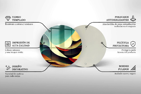 Tagliere in vetro temperato Astrazione della forma