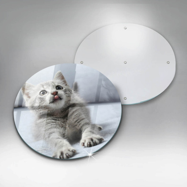 Tagliere in vetro Piccolo gattino carino