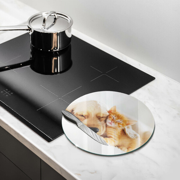 Tagliere in vetro Animali cane e gatto