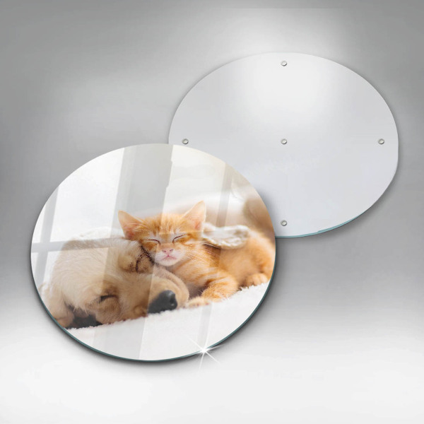 Tagliere in vetro Animali cane e gatto