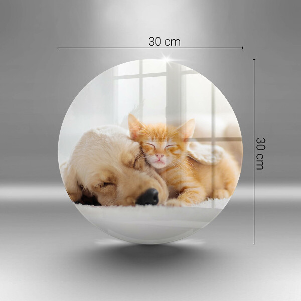 Tagliere in vetro Animali cane e gatto