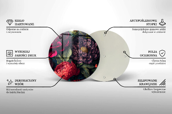 Tagliere in vetro temperato Bellissimi fiori