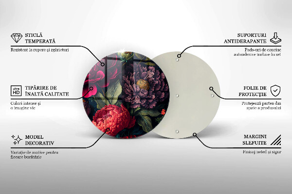 Tagliere in vetro temperato Bellissimi fiori