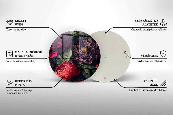 Tagliere in vetro temperato Bellissimi fiori