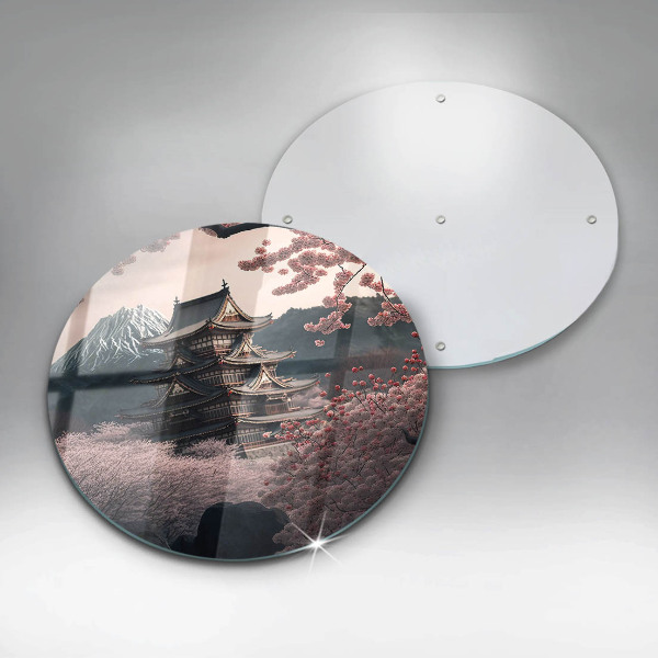Tagliere in vetro temperato Paesaggio edilizio giapponese