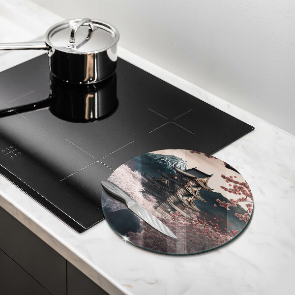 Tagliere in vetro temperato Paesaggio edilizio giapponese