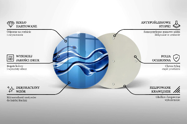 Tagliere in vetro temperato Astrazione fluida