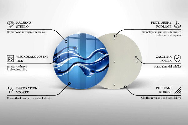 Tagliere in vetro temperato Astrazione fluida