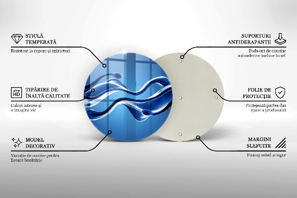 Tagliere in vetro temperato Astrazione fluida