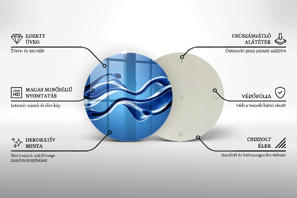 Tagliere in vetro temperato Astrazione fluida