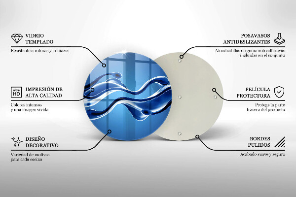 Tagliere in vetro temperato Astrazione fluida
