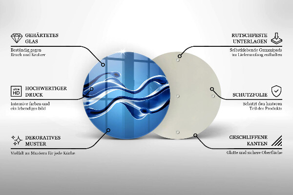 Tagliere in vetro temperato Astrazione fluida