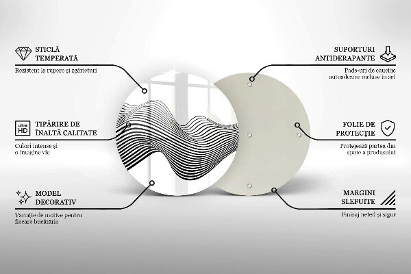 Tagliere in vetro temperato Astrazione lineare