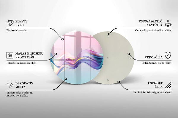 Tagliere in vetro temperato Astrazione pastello