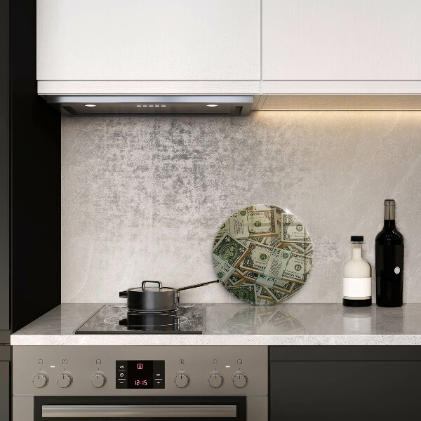 Tagliere in vetro temperato Dollari in denaro