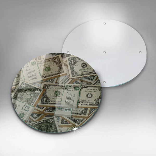 Tagliere in vetro temperato Dollari in denaro