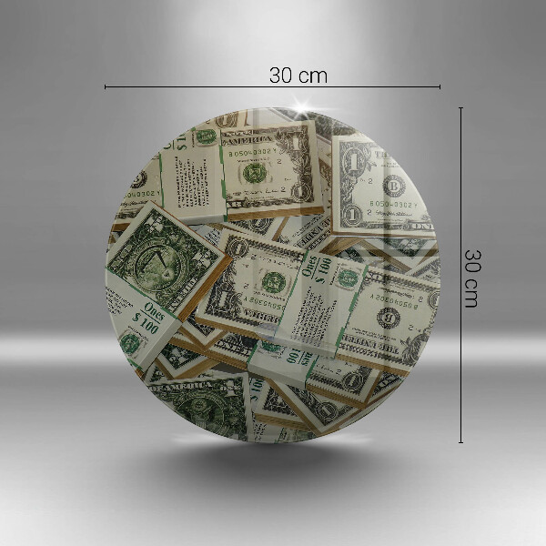 Tagliere in vetro temperato Dollari in denaro