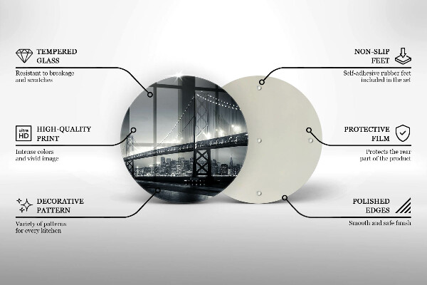 Tagliere in vetro Ponte Benjamin Franklin