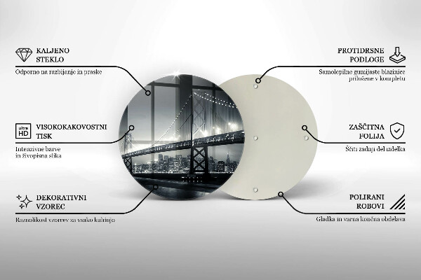 Tagliere in vetro Ponte Benjamin Franklin