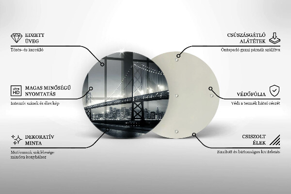 Tagliere in vetro Ponte Benjamin Franklin