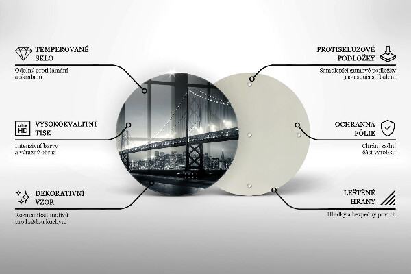 Tagliere in vetro Ponte Benjamin Franklin