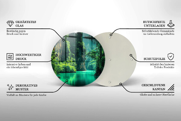 Tagliere in vetro temperato Paesaggio lagunare