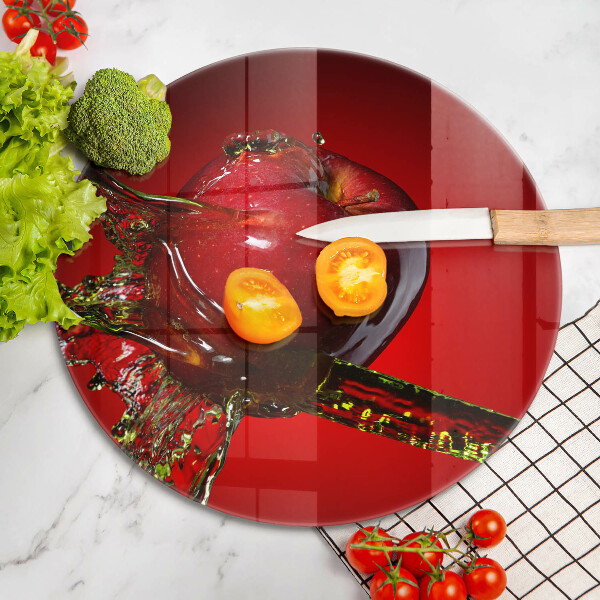 Tagliere in vetro Frutta di mela in acqua