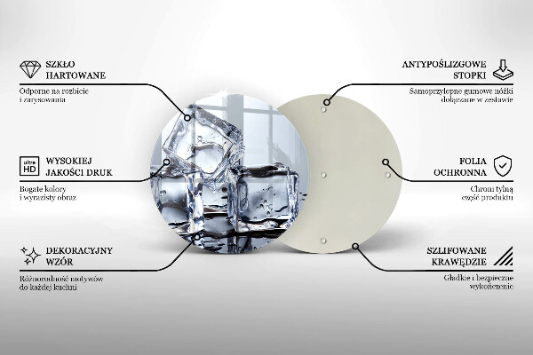 Tagliere in vetro Cubetti di ghiaccio