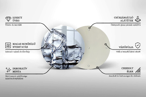 Tagliere in vetro Cubetti di ghiaccio