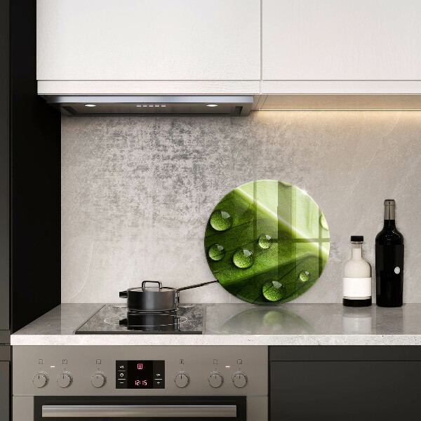 Tagliere in vetro Rugiada e foglia della natura