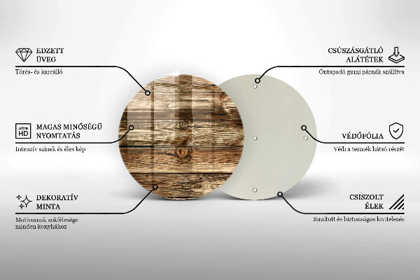 Tagliere in vetro Struttura della plancia di legno
