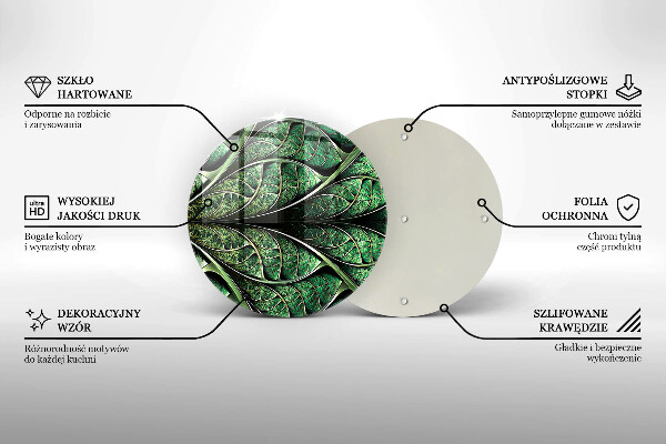 Tagliere in vetro Struttura della nervatura fogliare
