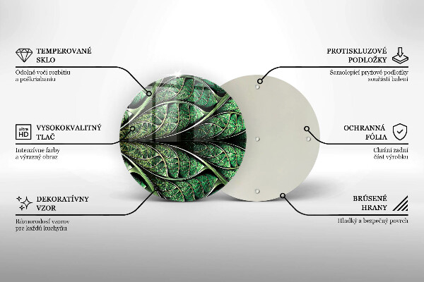 Tagliere in vetro Struttura della nervatura fogliare