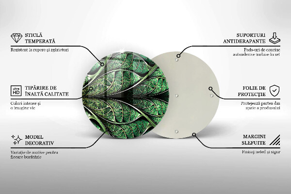 Tagliere in vetro Struttura della nervatura fogliare