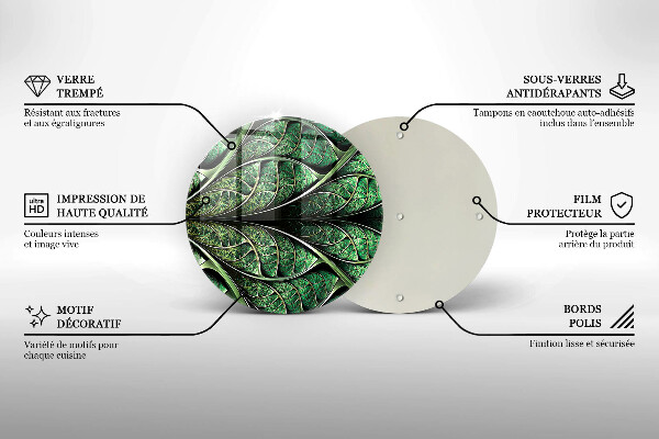 Tagliere in vetro Struttura della nervatura fogliare