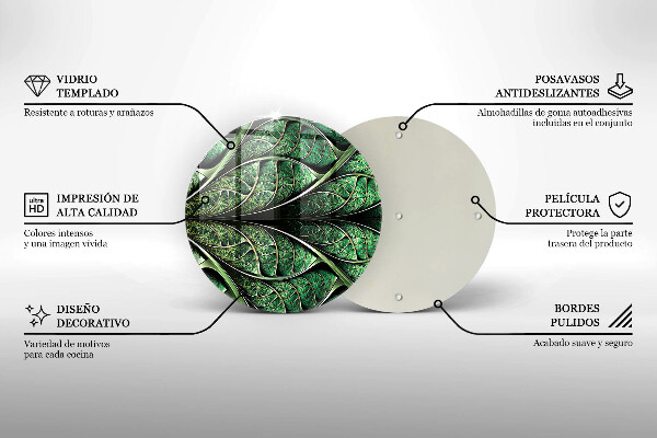 Tagliere in vetro Struttura della nervatura fogliare
