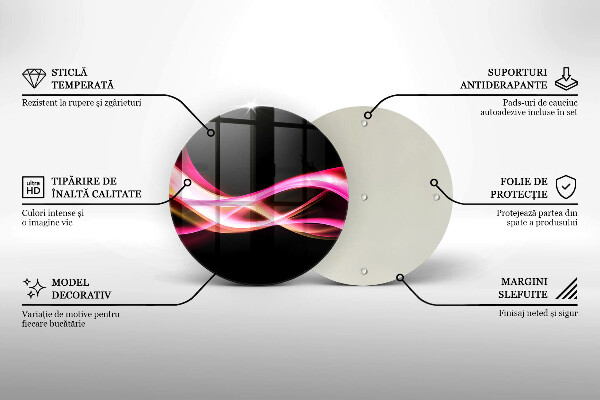 Tagliere in vetro Fumo al neon astratto