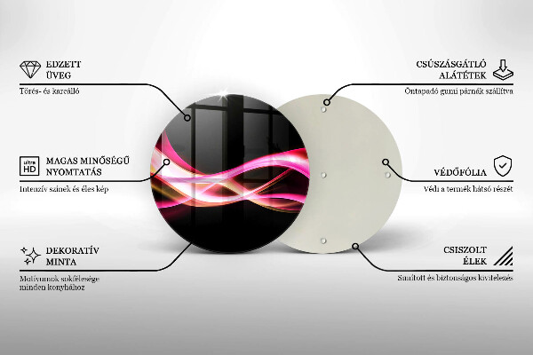 Tagliere in vetro Fumo al neon astratto