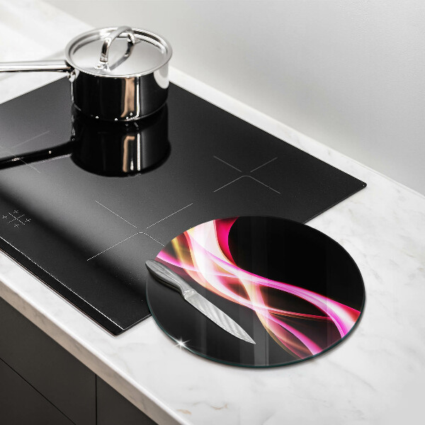 Tagliere in vetro Fumo al neon astratto