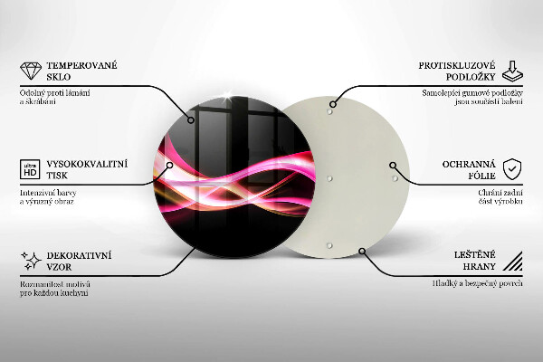 Tagliere in vetro Fumo al neon astratto