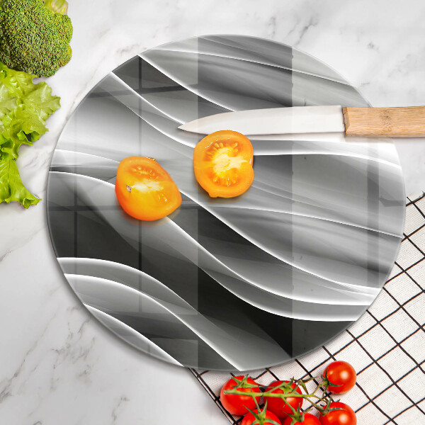 Tagliere in vetro Linee astratte di fumo