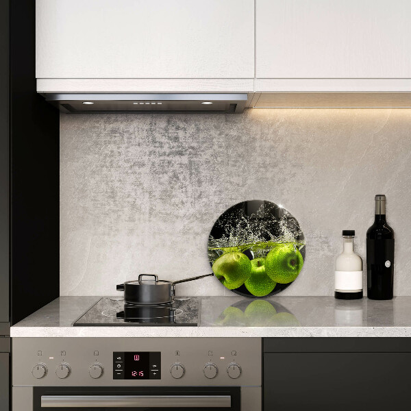 Tagliere in vetro Mele verdi e acqua