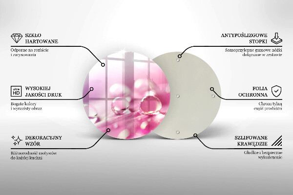 Tagliere in vetro Petali di fiori di rugiada