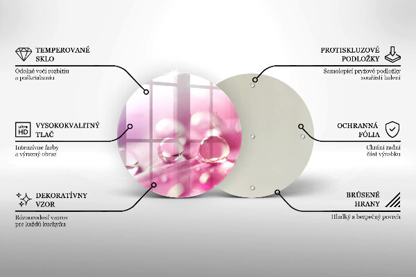 Tagliere in vetro Petali di fiori di rugiada